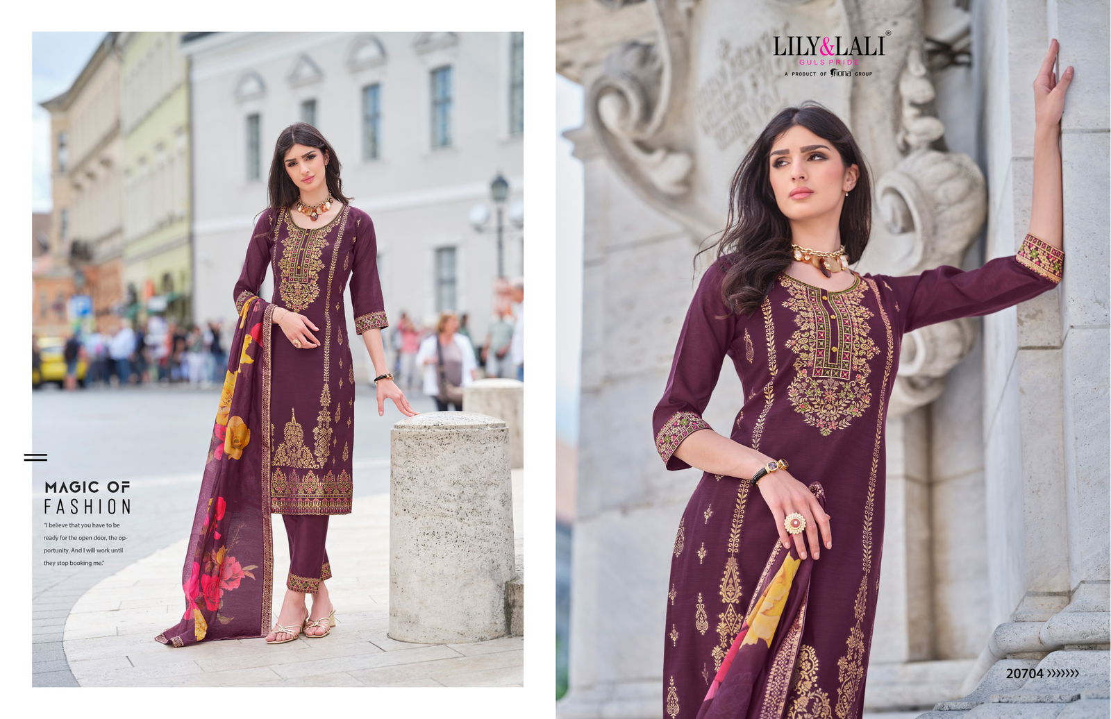 Lajjo By Lily And Lali Banarasi Jacquard Silk Readymade Suits Wholesale Online